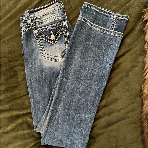Miss Me size 28 stretchy bootcut jeans - Picture 2 of 3